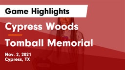 Cypress Woods  vs Tomball Memorial  Game Highlights - Nov. 2, 2021