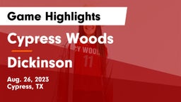 Cypress Woods  vs Dickinson  Game Highlights - Aug. 26, 2023