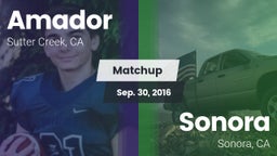 Matchup: Amador  vs. Sonora  2016