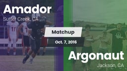 Matchup: Amador  vs. Argonaut  2016