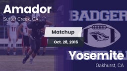 Matchup: Amador  vs. Yosemite  2016