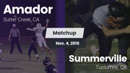 Matchup: Amador  vs. Summerville  2016