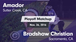 Matchup: Amador  vs. Bradshaw Christian  2016
