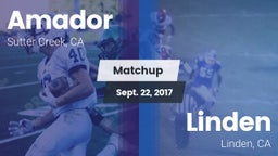 Matchup: Amador  vs. Linden  2017