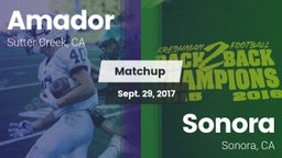 Matchup: Amador  vs. Sonora  2017