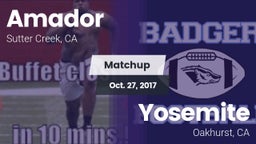 Matchup: Amador  vs. Yosemite  2017