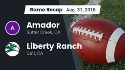 Recap: Amador  vs. Liberty Ranch  2018