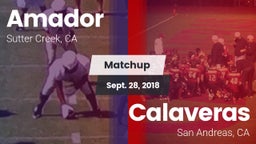 Matchup: Amador  vs. Calaveras  2018