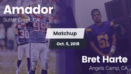 Matchup: Amador  vs. Bret Harte  2018