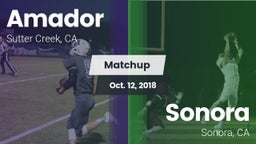 Matchup: Amador  vs. Sonora  2018