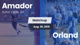 Matchup: Amador  vs. Orland  2019