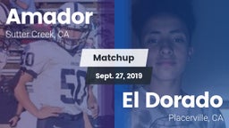 Matchup: Amador  vs. El Dorado  2019