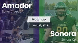Matchup: Amador  vs. Sonora  2019