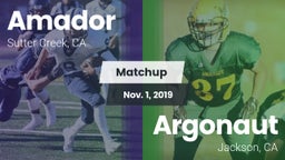 Matchup: Amador  vs. Argonaut  2019