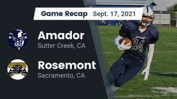 Recap: Amador  vs. Rosemont  2021