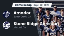 Recap: Amador  vs. Stone Ridge Christian  2023
