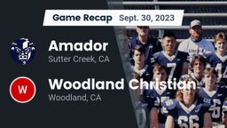 Recap: Amador  vs. Woodland Christian  2023