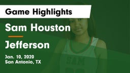 Sam Houston  vs Jefferson  Game Highlights - Jan. 10, 2020