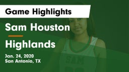 Sam Houston  vs Highlands  Game Highlights - Jan. 24, 2020