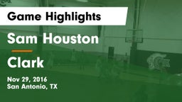 Sam Houston  vs Clark  Game Highlights - Nov 29, 2016