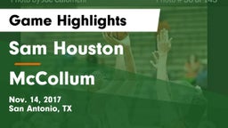 Sam Houston  vs McCollum  Game Highlights - Nov. 14, 2017
