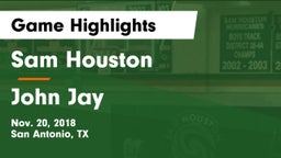 Sam Houston  vs John Jay  Game Highlights - Nov. 20, 2018