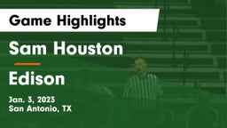 Sam Houston  vs Edison  Game Highlights - Jan. 3, 2023