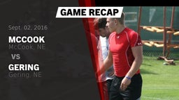 Recap: McCook  vs. Gering  2016