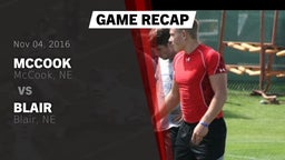 Recap: McCook  vs. Blair  2016