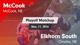 Matchup: McCook  vs. Elkhorn South  2016