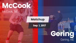 Matchup: McCook  vs. Gering  2017