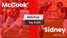 Matchup: McCook  vs. Sidney  2017