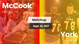 Matchup: McCook  vs. York  2017