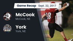 Recap: McCook  vs. York  2017