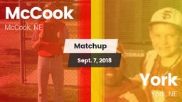Matchup: McCook  vs. York  2018