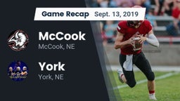 Recap: McCook  vs. York  2019