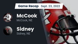 Recap: McCook  vs. Sidney  2022