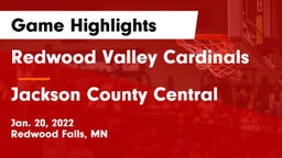 Redwood Valley Cardinals vs Jackson County Central  Game Highlights - Jan. 20, 2022
