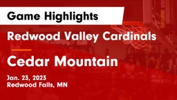 Redwood Valley Cardinals vs Cedar Mountain Game Highlights - Jan. 23, 2023