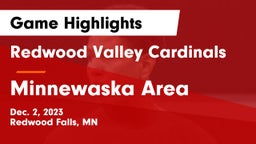 Redwood Valley Cardinals vs Minnewaska Area  Game Highlights - Dec. 2, 2023