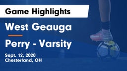 West Geauga  vs Perry  - Varsity Game Highlights - Sept. 12, 2020