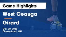 West Geauga  vs Girard  Game Highlights - Oct. 20, 2020