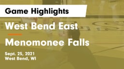 West Bend East  vs Menomonee Falls  Game Highlights - Sept. 25, 2021