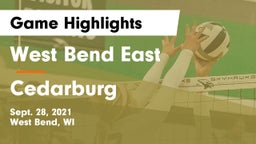 West Bend East  vs Cedarburg  Game Highlights - Sept. 28, 2021