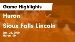 Huron  vs Sioux Falls Lincoln  Game Highlights - Jan. 23, 2020