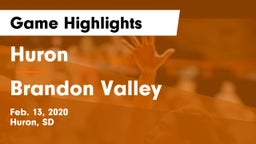 Huron  vs Brandon Valley  Game Highlights - Feb. 13, 2020