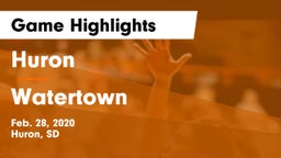 Huron  vs Watertown  Game Highlights - Feb. 28, 2020