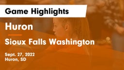 Huron  vs Sioux Falls Washington  Game Highlights - Sept. 27, 2022