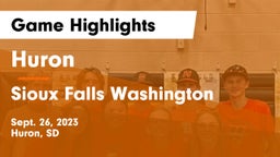 Huron  vs Sioux Falls Washington  Game Highlights - Sept. 26, 2023