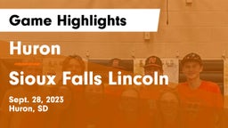 Huron  vs Sioux Falls Lincoln  Game Highlights - Sept. 28, 2023